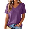 Women's V-Neck Printed Blouse, Lightweight Spring Summer Top