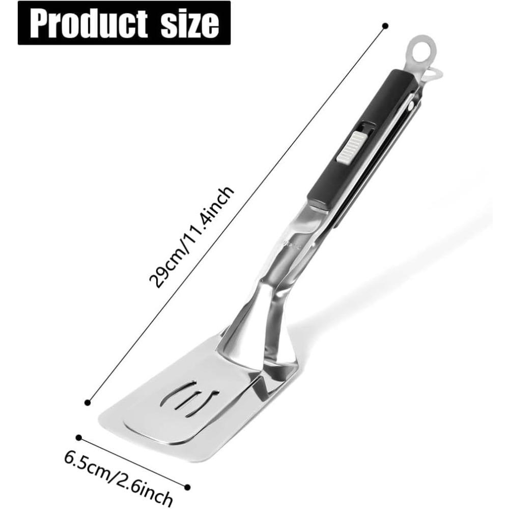 Fish Spatula Clamp Multifunctional Stainless Steel Steak Clip Easy to Store Food Clips for Home Restaurant and Outdoor Cooking