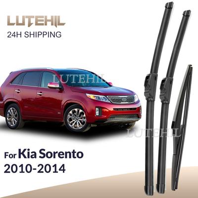 For Kia Sorento MK2 2010-2014 2011 2012 2013 Wiper Front & Rear Wiper Blades Windshield Windscreen Window Brushes 24"+20"+11"