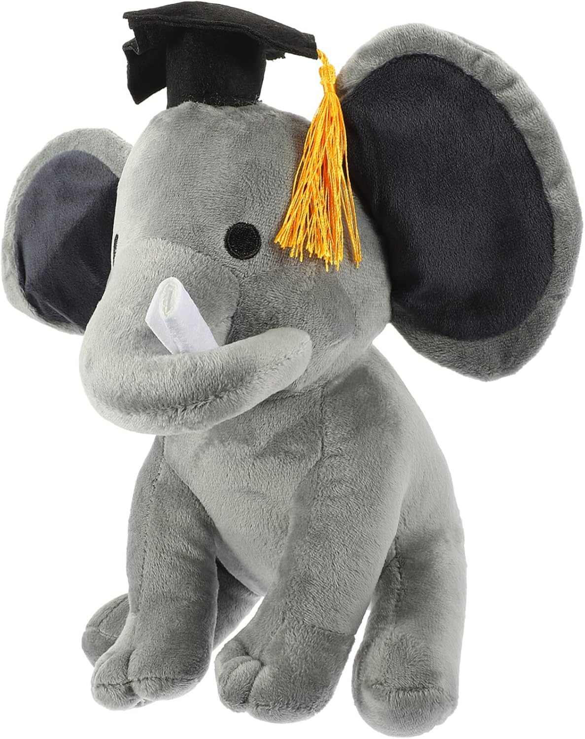 

Мягкая игрушка слон на выпускной, плюшевая кукла-животное с докторской шляпой и дипломом для выпускного вечера в колледже 2024 года, 25 см, розовый серый