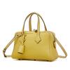 Imported TC Top Layer Cowhide Versatile Commuter Handbag Genuine Leather Boston Pillow Bag Textured Single Shoulder Women's Bag