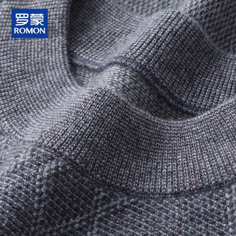 ROMON Men's 100% Cashmere Mock Neck Thick Warm Sweater