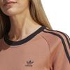 Adidas Originals Trei Dungi Slim Mânecă Scurtă 30 Maro [adidas Originals] Tricou J/L