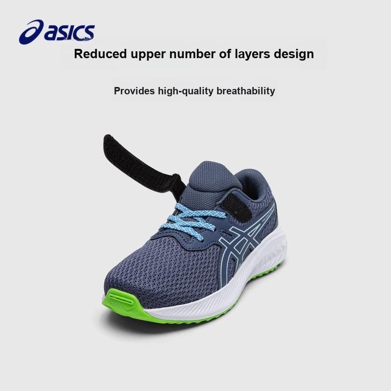 New Asics Pre Excite 10 Anti Slip Wear Resistant Low Top Kids' Running Shoes Blue Green Children Aged 3 7 Years Old 1014A297-403