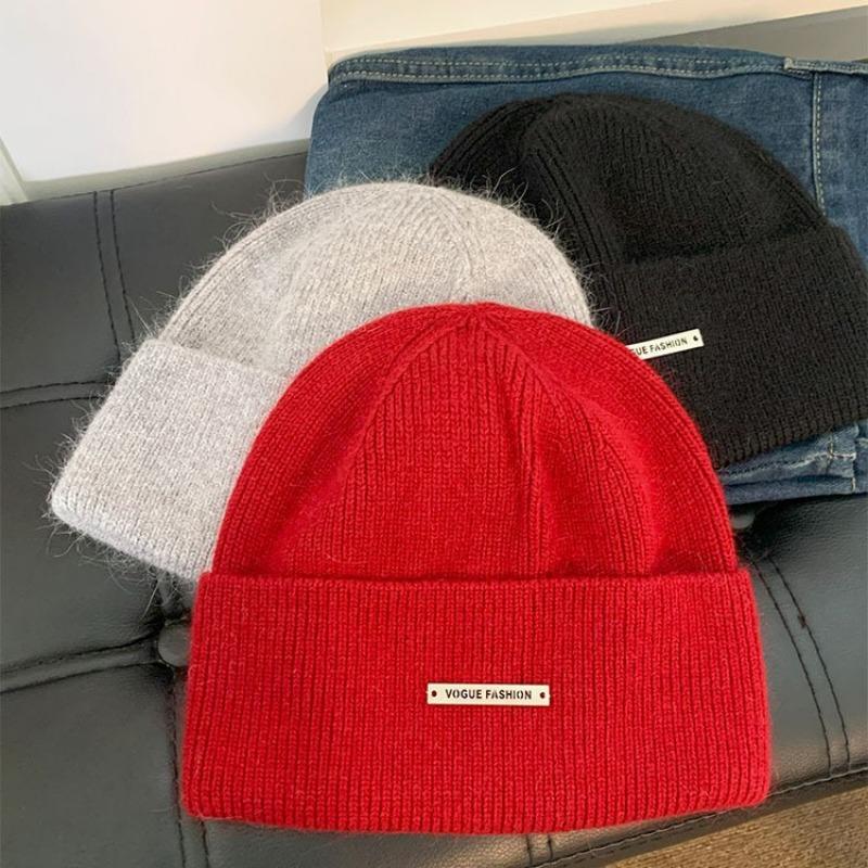Wool Knitted Headgear Autumn and Winter New Thickened Warm Loose Ear Protection Small Wool Hat