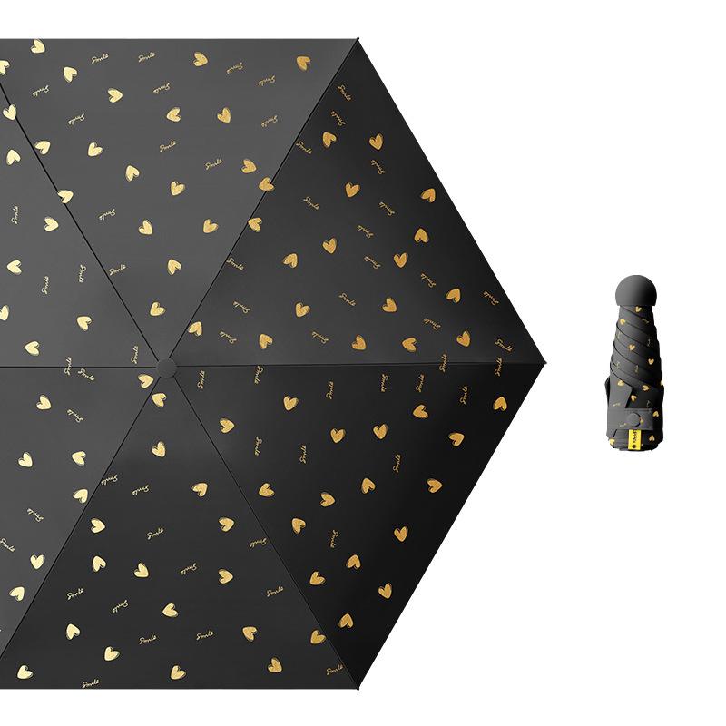 

Gilded Heart Women s Compact UV Protection Umbrella for Sun and Rain