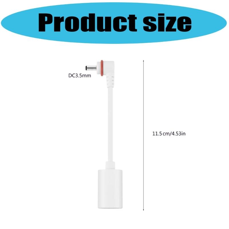 Security Camera Power Adapters Cord USB C to 3.5mm Plug Adapters Solar Panel Monitoring Camera Cable Easy to Install