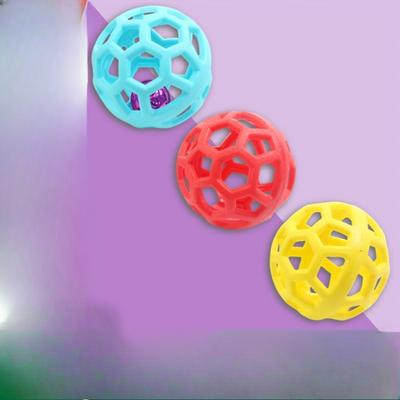 Pet Toy Ball Bite Resistant Dog Toy Geometric Hollow Teething Pet Supplies Bell Toy Ball