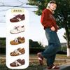 New Leather German Training Shoes for Women 2025 Autumn Flat-bottomed Sports Forrest Gump Shoes for Women's Casual Versatile Horse Hair White Shoes Fo