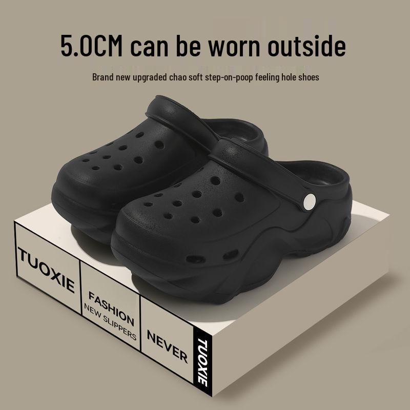 

Женские летние клоги на платформе: Дышащие, Нескользящие Пляжные Шлепанцы из ЭВА 37-38