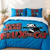 Felix the Cat Custom Name 3pc Set Perfect for Bedroom Use Comfortable Bedding Set Includes a Duvet Cover and Two Pillowcases Ideal Birthday or Christm