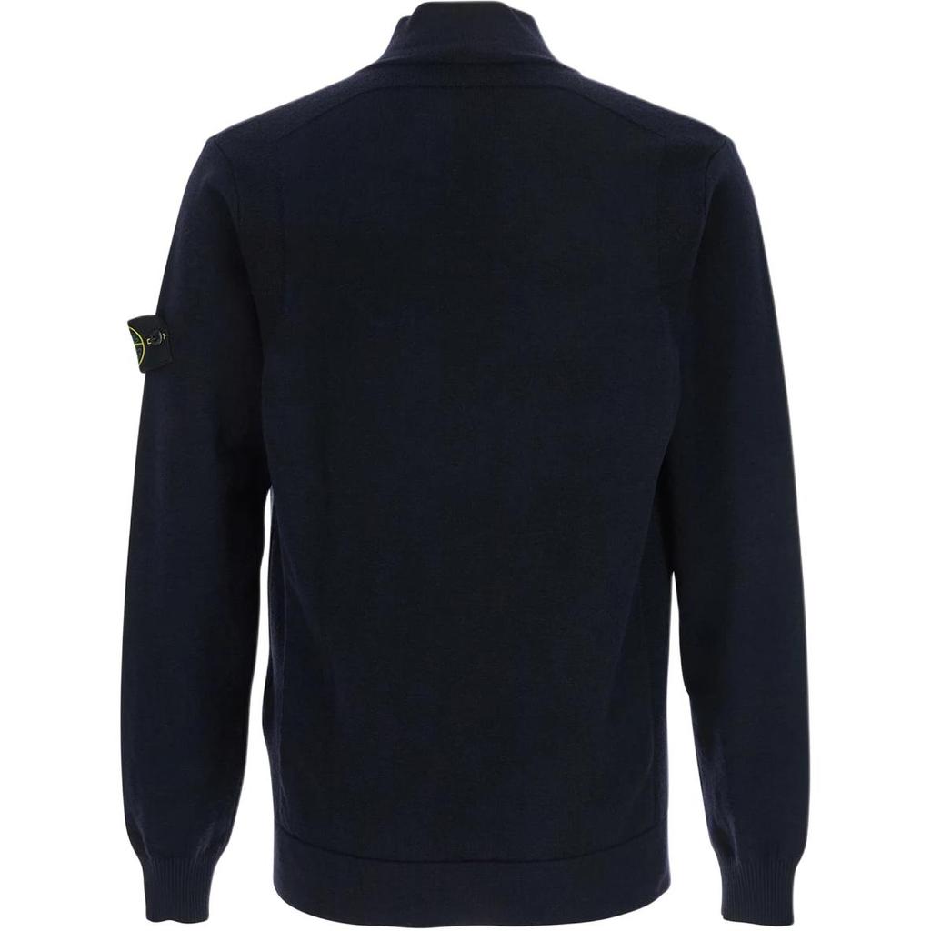STONE ISLAND Logo Patch Zip Up Cardigan K2S155100062S00A1-V0020