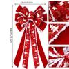 1 Piece of Red Christmas Wreath, Bow, Outdoor Decoration, Velvet Sequins,reindeer Bow,  Outdoor Use During the Christmas Holiday