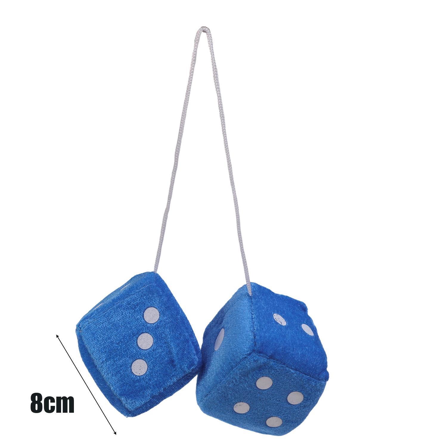 

Car Rearview Mirror Decoration Hanging Accessory Car Soft Fuzzy Dot Hook Decoration Car Styling Accessory White Blue 2pcs синий