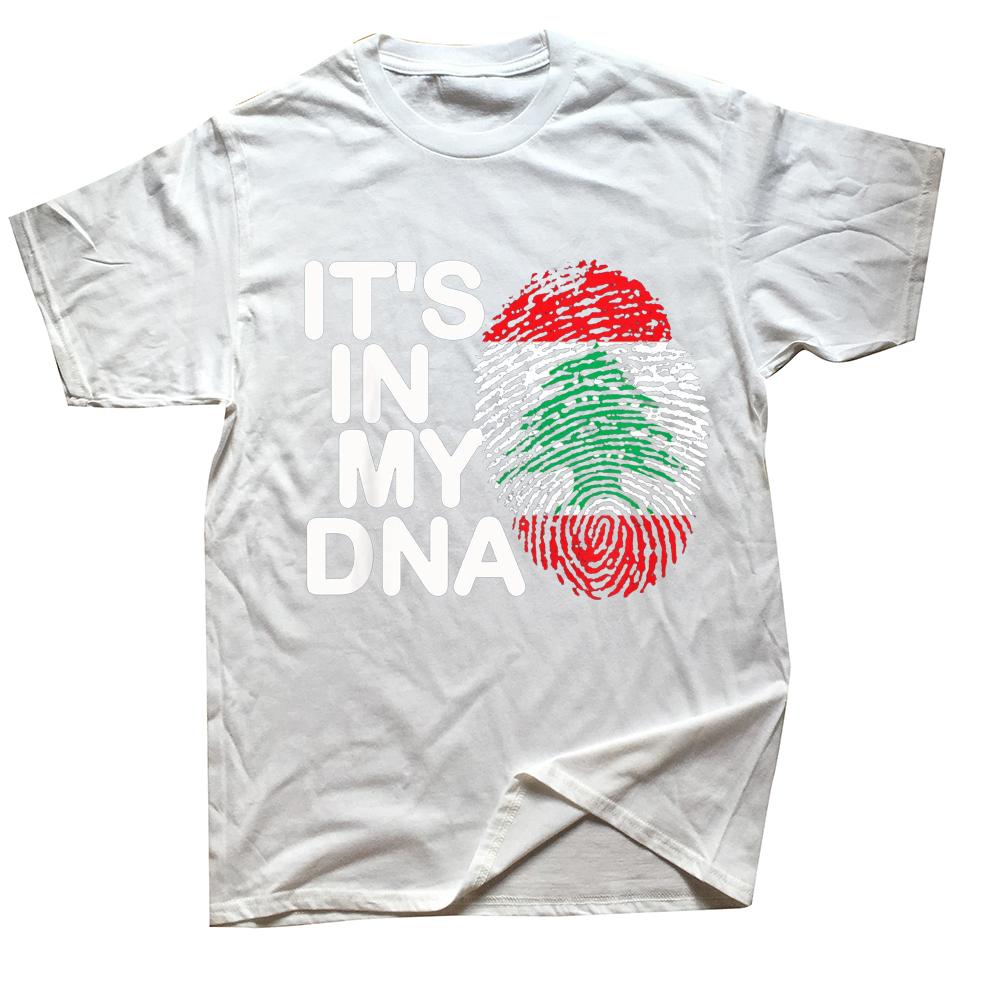 

Забавные футболки с ливанским флагом «Это в моей ДНК», хлопковая уличная одежда с коротким рукавом, подарки на день рождения, летняя стильная футболка 3XL