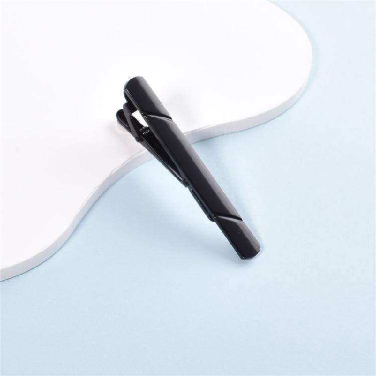 Men Stainless Steel Tie Clip Textured Grip Suit Accessories Wedding Business Use