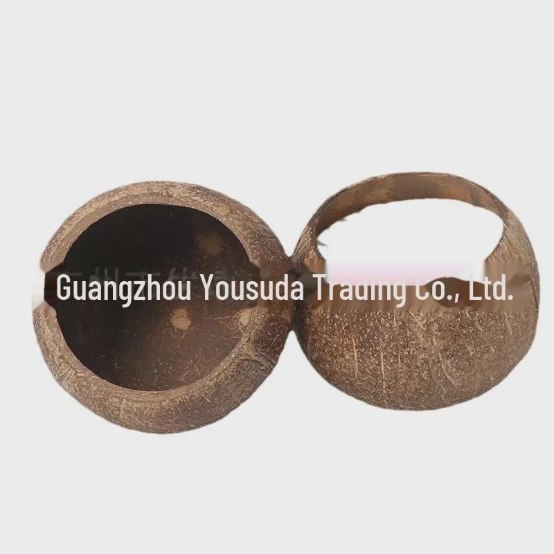 Hainan Coconut Shell Bowl Utensils - Round Coconut Bowl & Cup Candle Holder