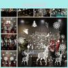 Merry Christmas Window Stickers Featuring Removable And Reusable Santa Designs For Home Decor