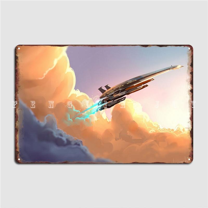 DORA Tin Sign Normandy SrMass Effect Metal Sign Retro Wall Decor Home Pub Tin Sign Posters 20x30cm(7.8x11.8inch)