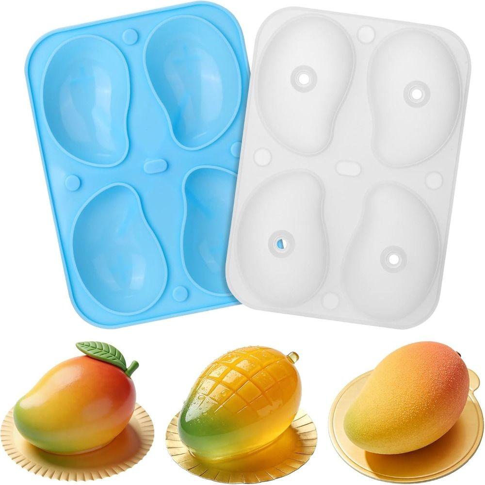 with 2 Funnels Fruit Pudding Mango Molds Silicone Decoration Mould Supplies  Baking Pastry