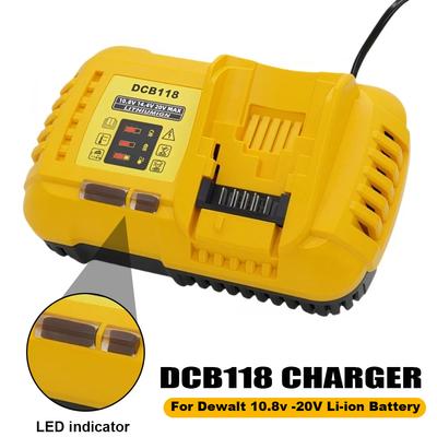 NEUES DCB118 Lithium-Akku-Schnellladegerät 4,5A zum Laden von 10,8V 12V 14,4V 20V Max 60V Akkus DCB101 DCB200 DCB140 DCB105