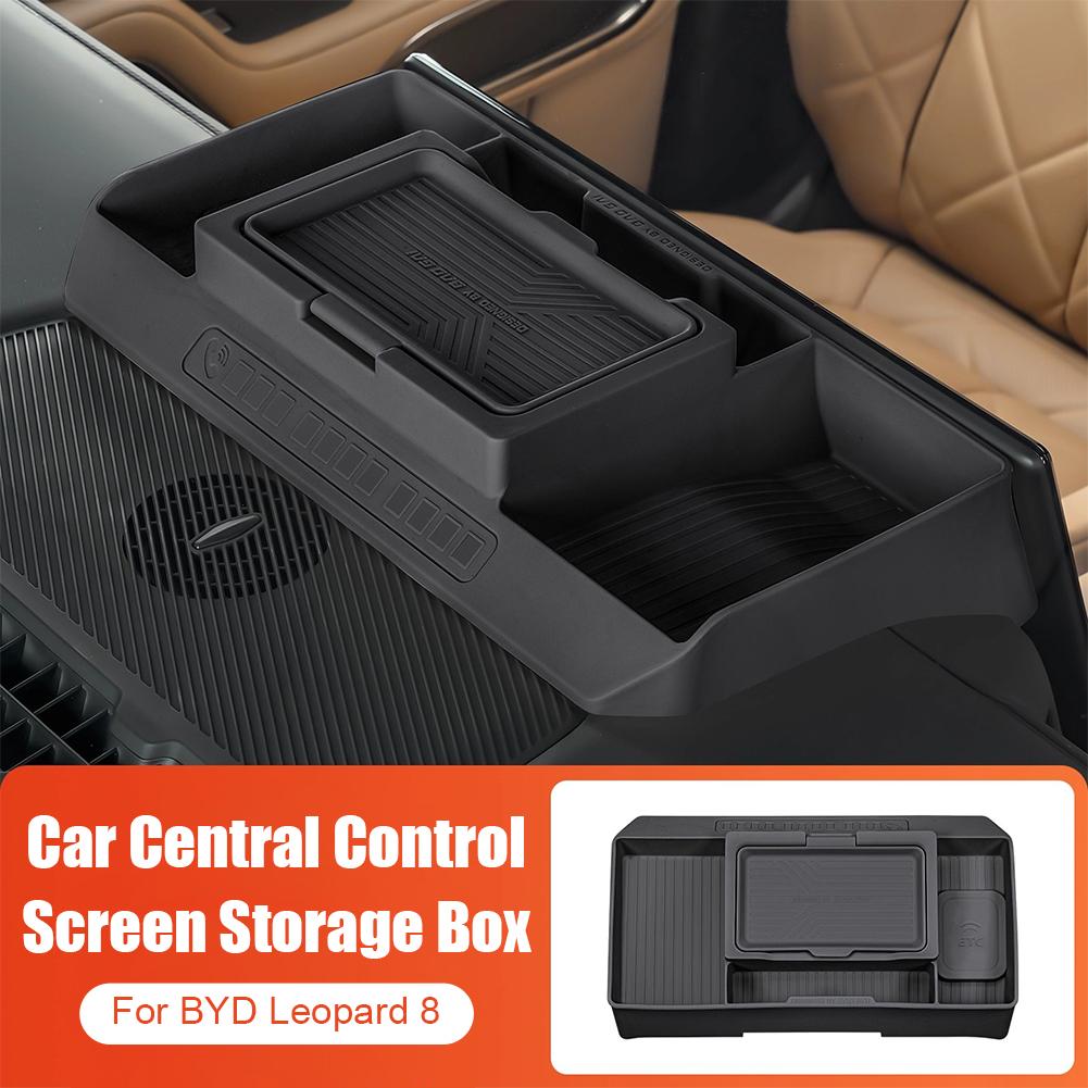 Car Central Control Storage Box for BYD Leopard 8, Dashboard Tissue Holder Behind Screen, Interior Upgrade Accessories K1V2