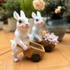 Cartoon Rabbit Resin Flower Pot for Succulents - Living Room, Balcony, or Garden Decoration