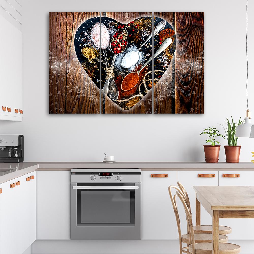 Three Piece Picture Canvas Print Spices