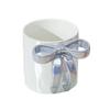 Elegant Bowknot Ceramic Mug With Pearlescent Finish For Tea Milk Coffee Breakfast Exquisite Gifts Kitchen Bar Tea Cup Accessory