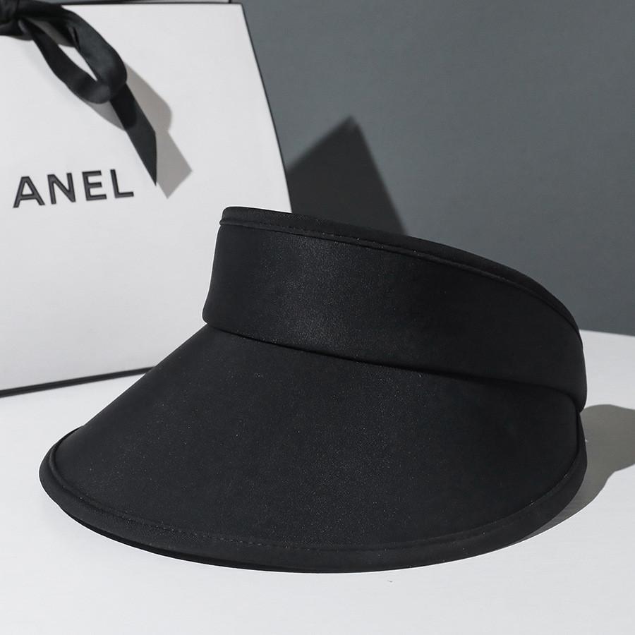 Korean Dongdaemun Pure Color Ice-cool Wide-brimmed Mesh Top Hat Women's Recommended Face-lifting Sunshade Hat