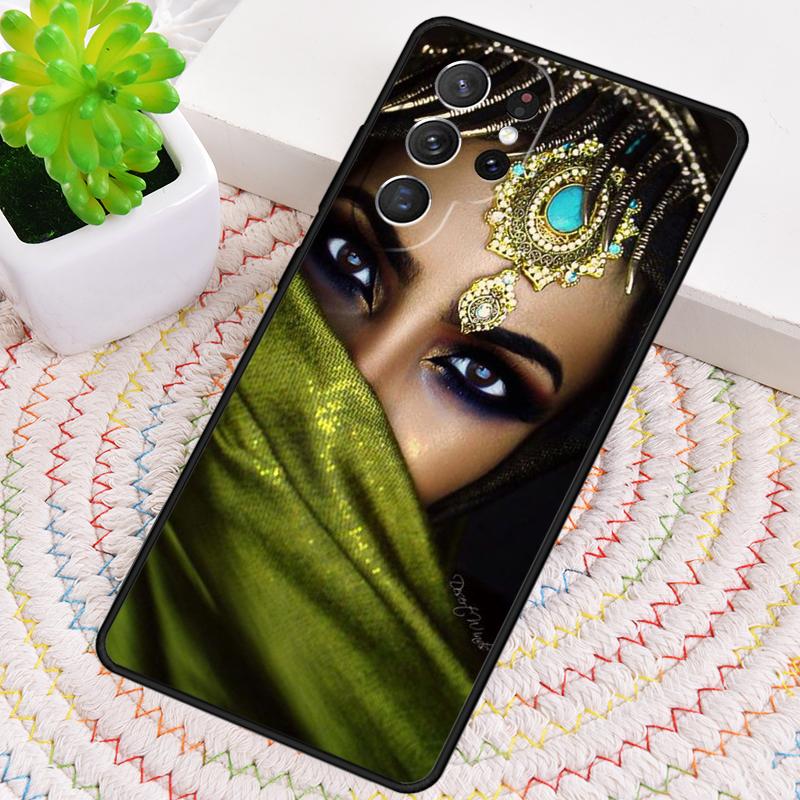 Arab Woman With Niqab Face eye Phone Case for Samsung Galaxy note 10 pro S26 Ultra S23 S24 FE S25 S21 S22 PLUS shockproof Cove