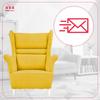 Zoja Scandinavian Family Meble Wing Chair, Lemon Yellow, Profiled