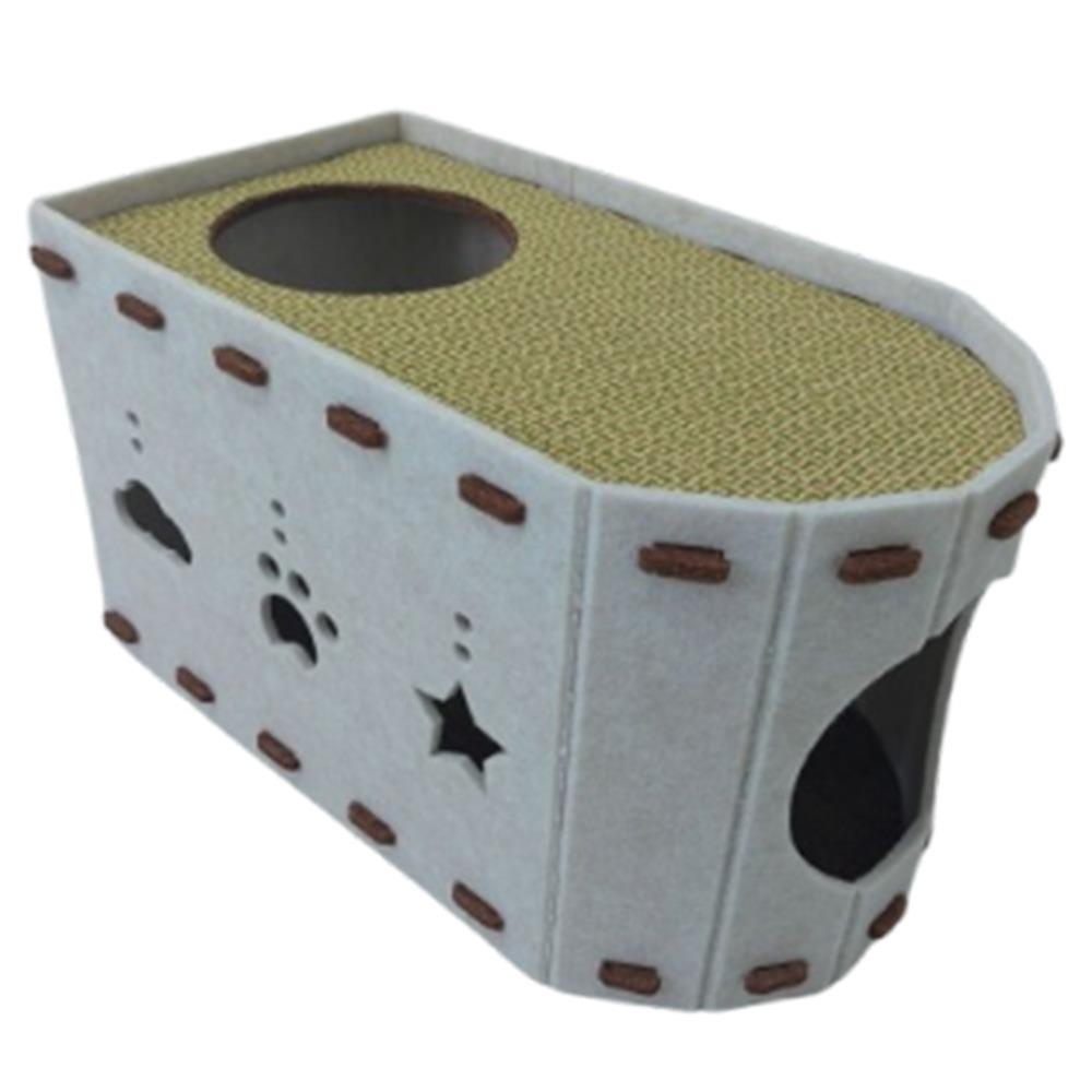 L Shape Cat Climbing Mat Wear-resistant Double-layer Cat House Cat Scratch Board  Indoor