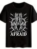 T-shirt Black with Eagle Wings & "Be Not Afraid" Graphic - Casual Summer Tee