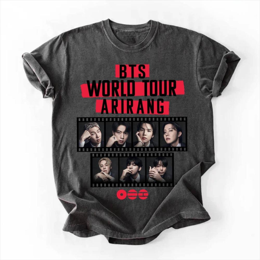 BTS Arirang Album Tour Movie Stripe Pattern T-shirt