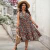 Women's Dress Spring/Summer Temperament Elegant Fashion Age-reducing Print Sleeveless Dress