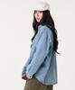 UNKNOWN PLANET Loose Fit Denim Shirt Blue