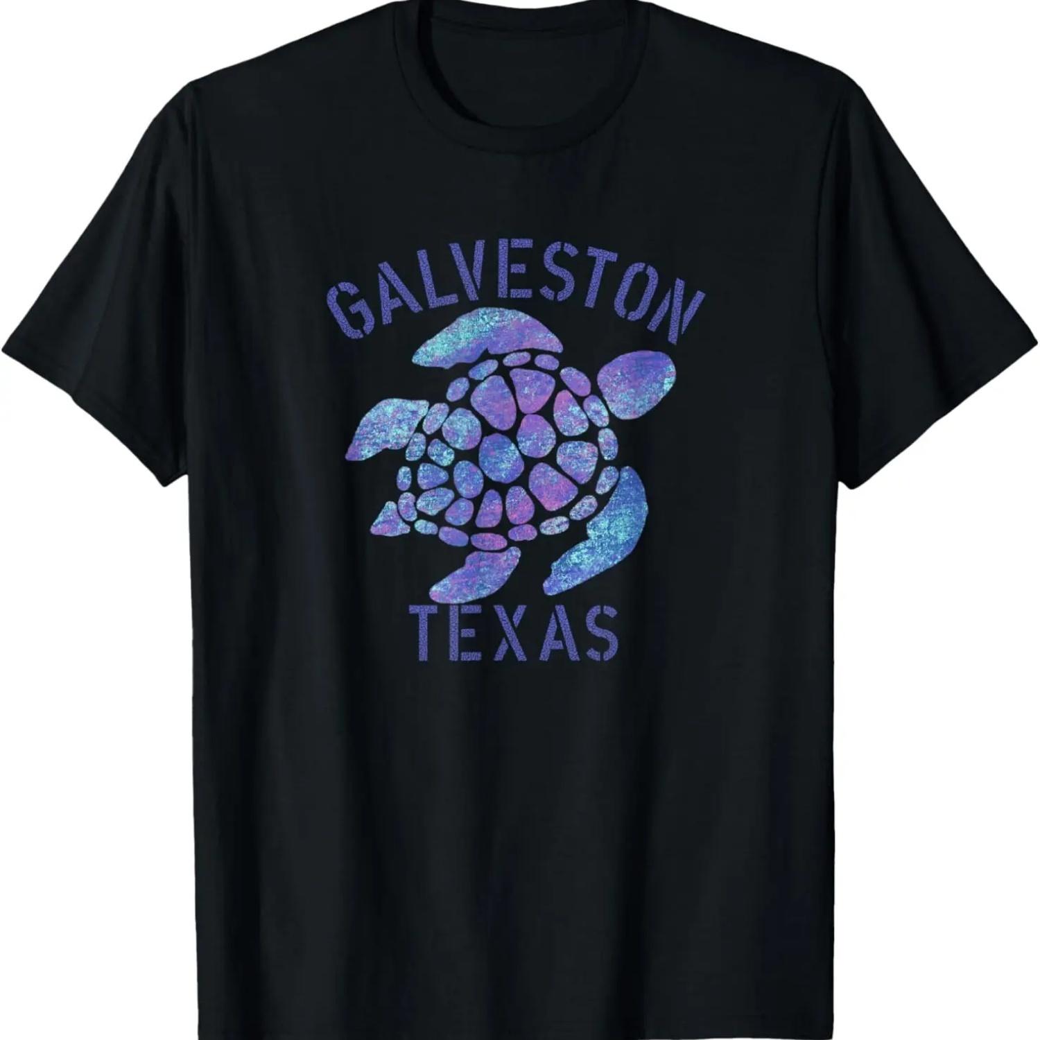 Galveston, TX Beach Design _ Tribal Turtle Gift T-Shirt S