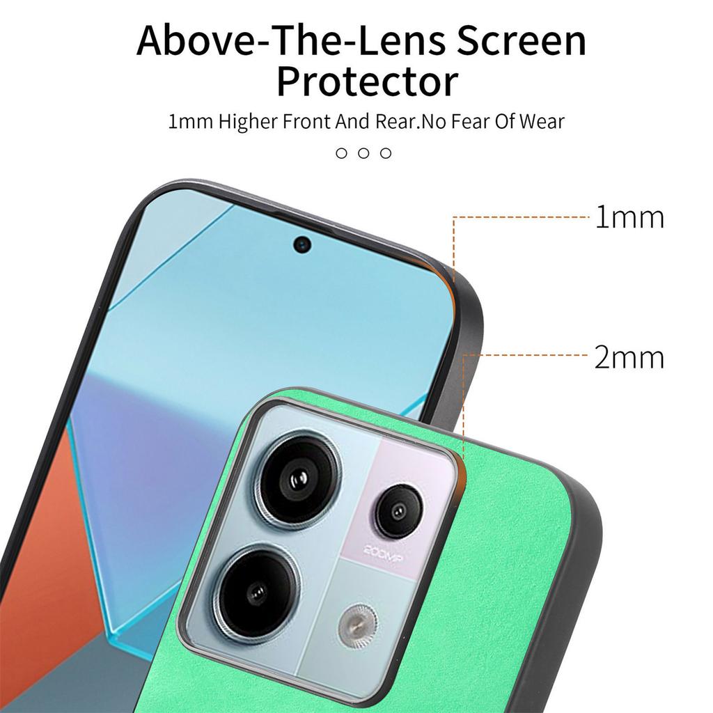 B1 For Xiaomi Poco X6 5G/Redmi Note 13 Pro 5G Leather Back Case Compatible with MagSafe Skin-Touch Phone Cover