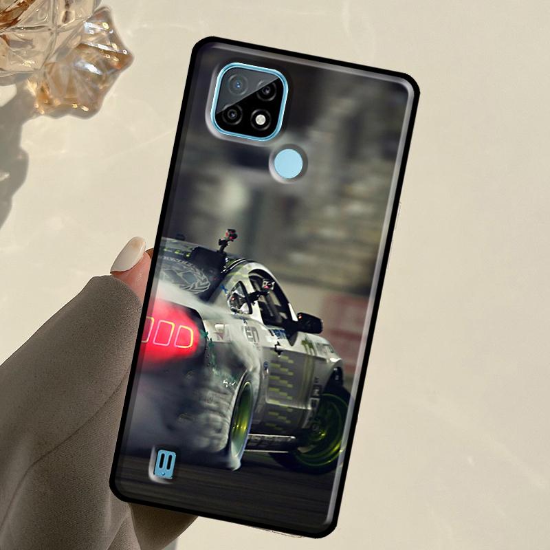 Boy Racer Car For Realme C55 C51 C21Y C25S C75 C67 C61 C53 13 12 10 11 14 Pro Plus GT 6T 6 5 GT7 Pro Case