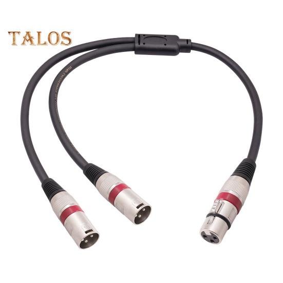 XLR Y-rozbočovací kabel XLR samec - duální XLR samice Y-rozbočovací 3pinový vyvážený mikrofonní kabel pro mikrofony, mixážní pulty, výkonové zesilovače