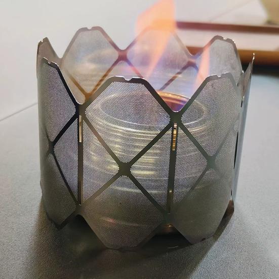 Camp Stove Windscreen Ultra-light Stainless Steel Alcohol Stove Rack Windshield Multi-Functional Lamp Cover for Outdoor Camping Hiking