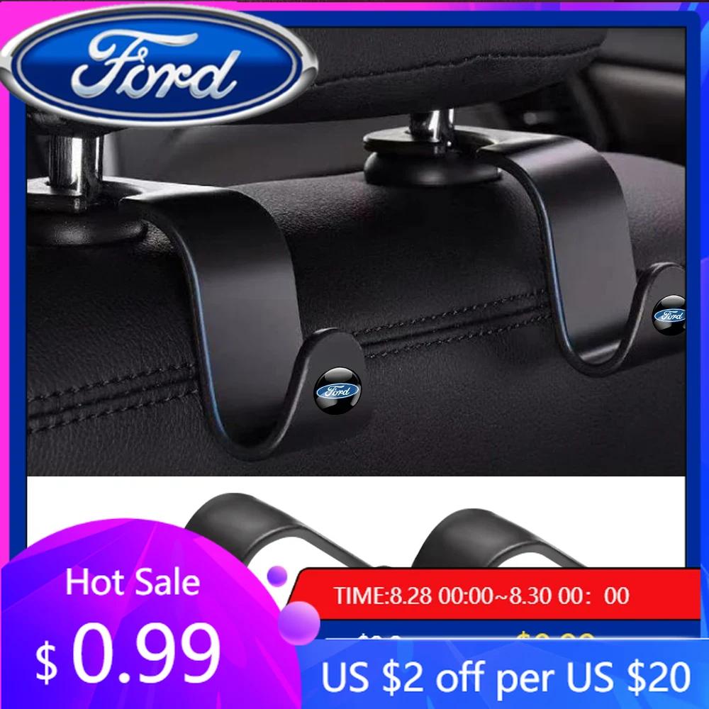 Neuer 2026 Autoaufkleber 1/2 Stück Auto Haken für Ford Mustang Focus Mondeo Fiesta Kuga Fusion Rennauto Clips Vordersitz Rücksitz Kopfstütze