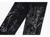 American Graffiti Letter Print Unisex Wide-Leg Jeans