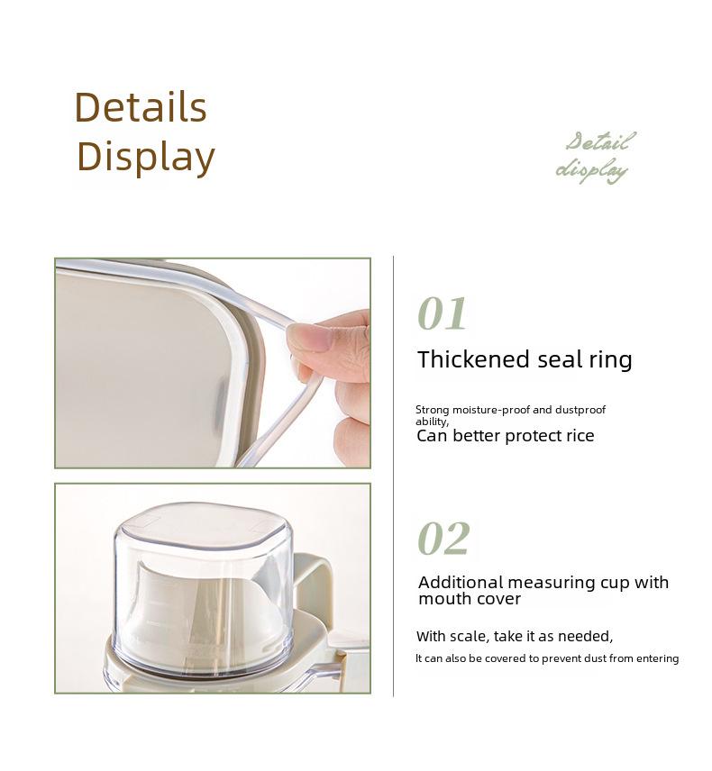 Large Transparent Moisture-Proof Grain Jar with Lid for Fresh-Keeping In Kitchen