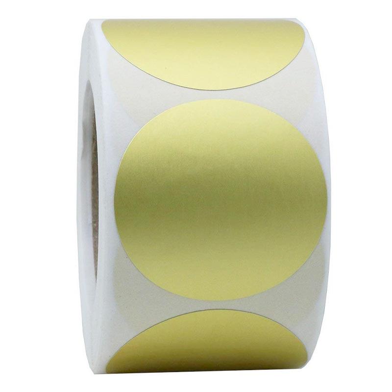 500 Gold Round Stickers - 2.5cm Self-Adhesive Sealing Labels for Gift Packaging and DIY Decorations