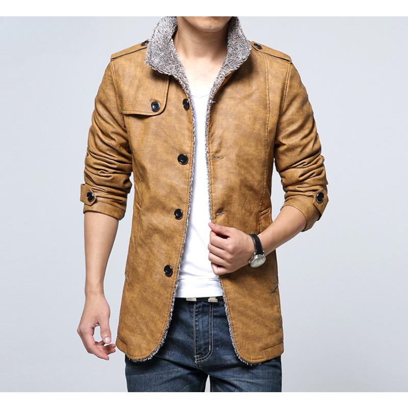 

Бархатная куртка для мужчин среднего и пожилого возраста, меховая цельнокроеная кожаная куртка для мужчин, цельный крой 4XL