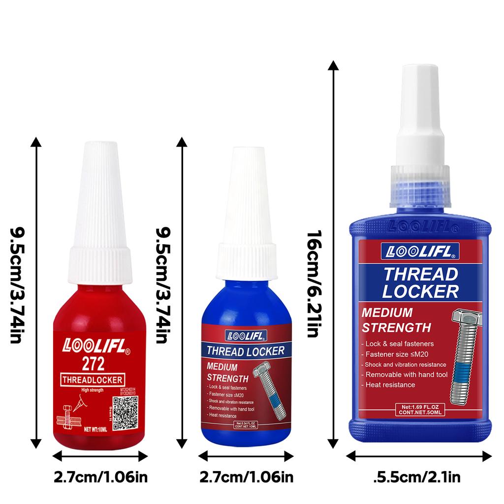Threadlocker Red 271 243 Thread Locking Adhesive High Strength Suitable for Maintenance of Automotive Mechanical Bolts/nuts Tool Thread Lock3