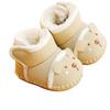 Kadife Astarlı Kaymaz Kışlık Bebek Ayakkabıları, 0-1 Yaş İçin Yumuşak Taban