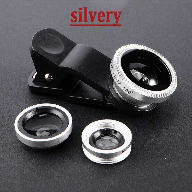 3in1 Fisheye Wide Angle Micro Camera Lens for iPhone Xiaomi Redmi 3IN1 Zoom Fish Eye Len On Smartphone Lenses with Phone Clip